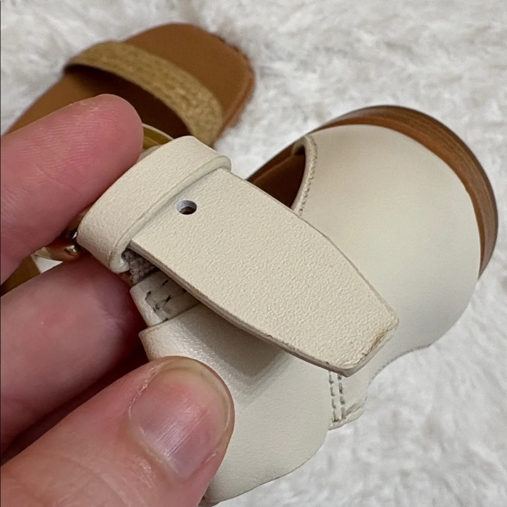 NEW In Box Vince Martina Ankle Strap Sandal In Milk Color Size 6 1/2 M